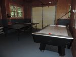 Air Hockey & Ping Pong Table in the basement game room